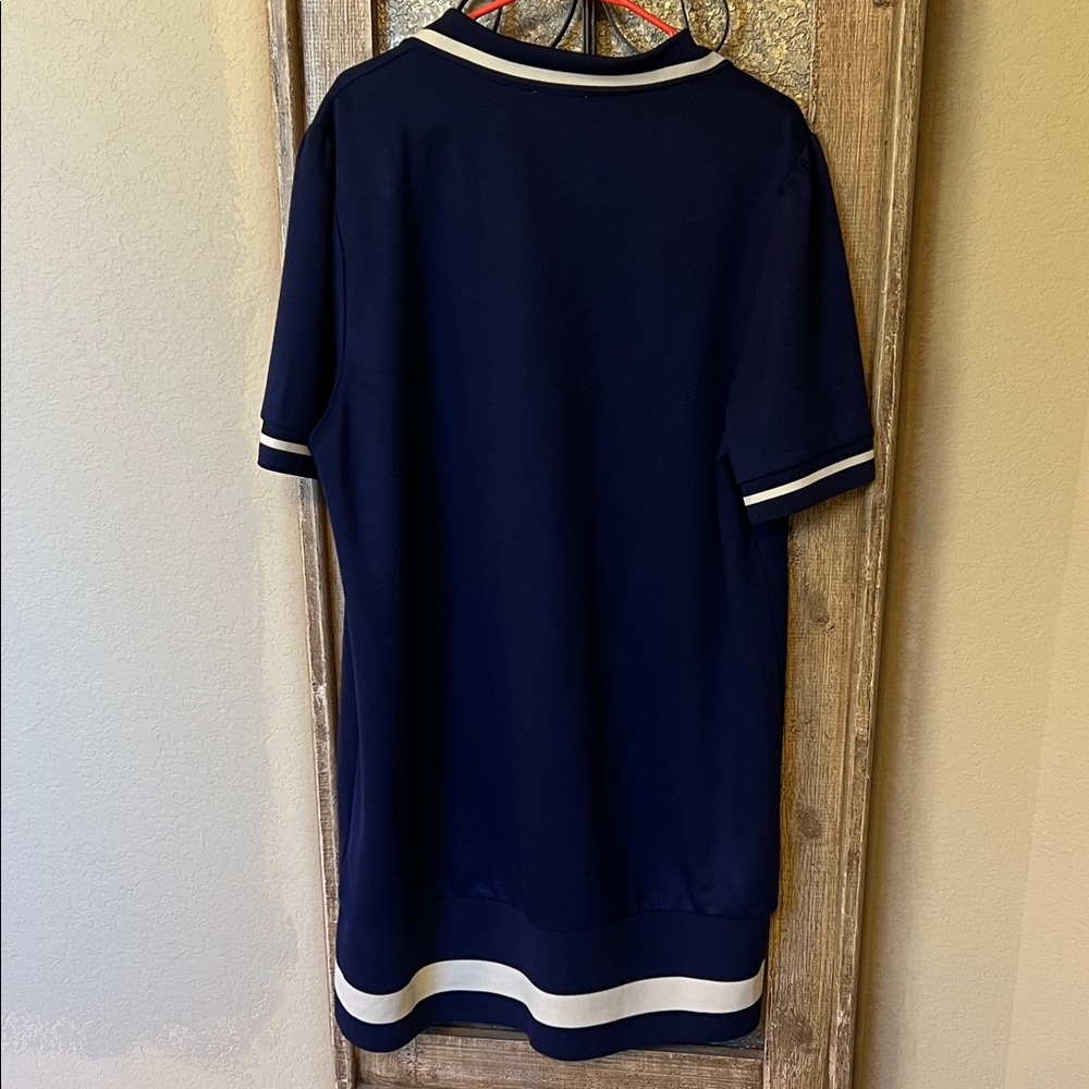 Umgee Navy Blue and White Dress - Picture 3 of 3